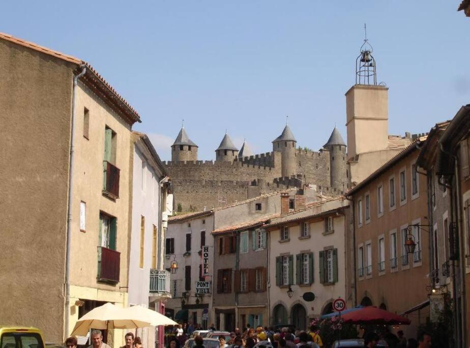 Studio Au Pied De La Cite Carcassonne Exteriör bild